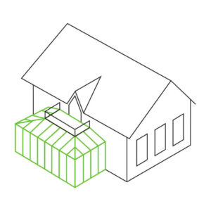 Wintergarten Pultdach- mit Balkon-Integration: Foto von Schüco