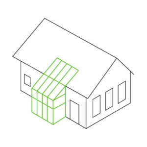 Wintergarten Pultdach- als integrierte In-Dach-Lösung: Foto von Schüco