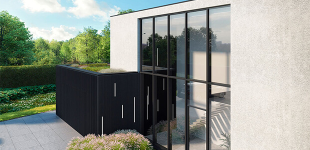 Renson LINARTE Aluminium-Fassaden-Verkleidung für die Außenwand, Foto: Renson